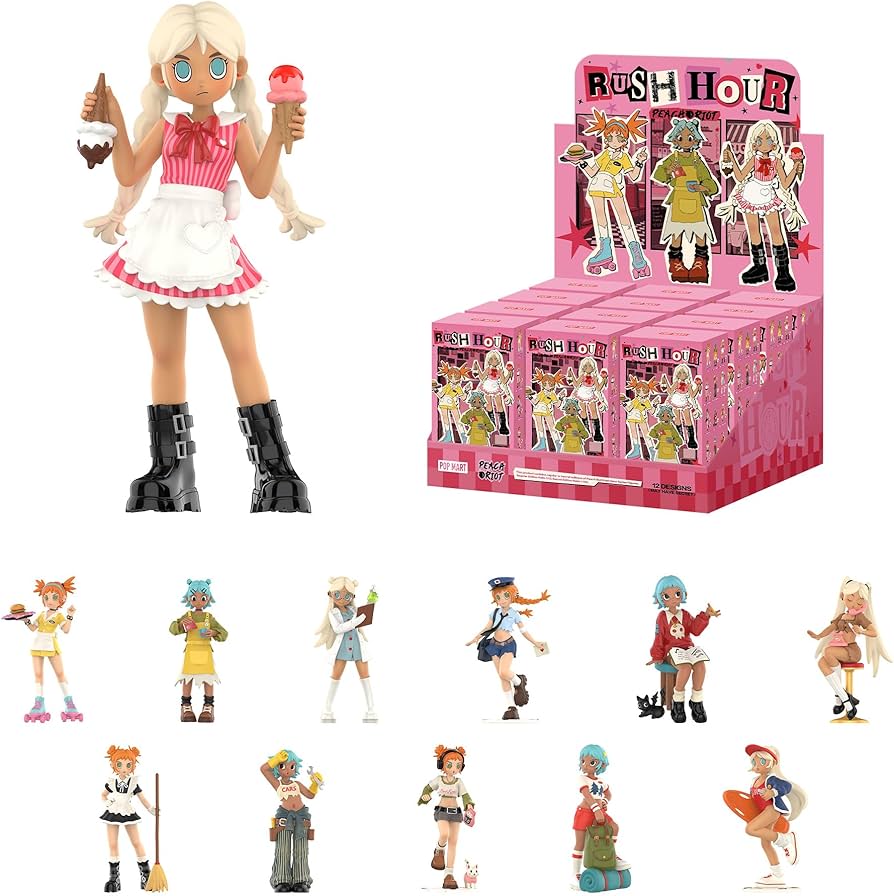 Peach Riot Rush Hour シリーズ【アソートボックス】 12体 Amazon.com: POP MART Peach Riot Rush Hour Series Figures